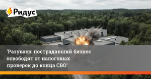 Разуваев: пострадавший бизнес освободят от налоговых проверок до конца СВО