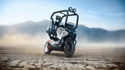 BMW показала электроскутер, на котором можно ездить без шлема